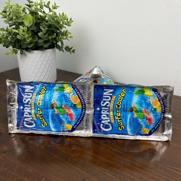 Handmade Capri Sun Purse Tote Bag Upcycled Repurposed Juice Pouches - Picture 6 of 7